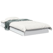 Bedframe 75x190 cm bewerkt hout wit