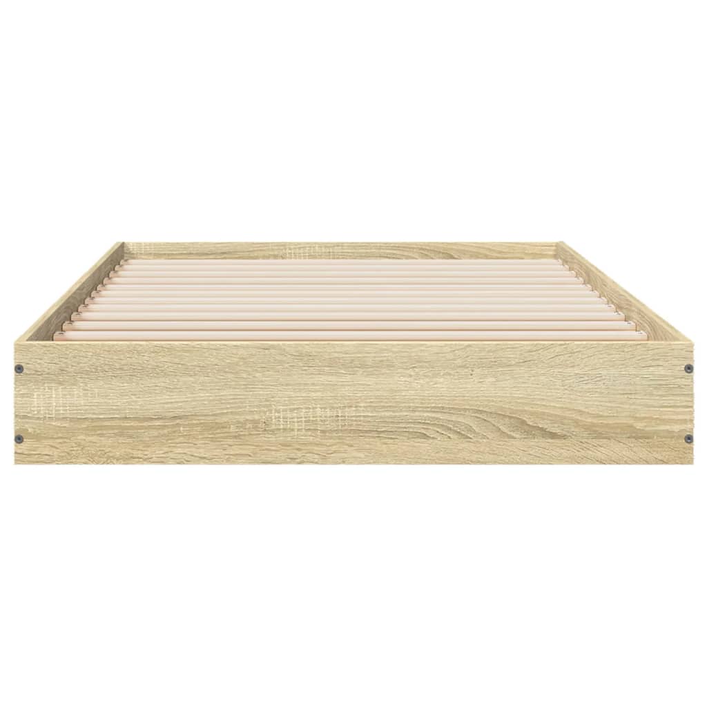 Bedframe bewerkt hout sonoma eikenkleurig 75x190 cm