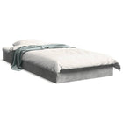 Concrete Grey Carved Wood Bed Frame 75x190 cm