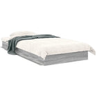 Bed frame engineered wood grey Sonoma oak 75x190 cm