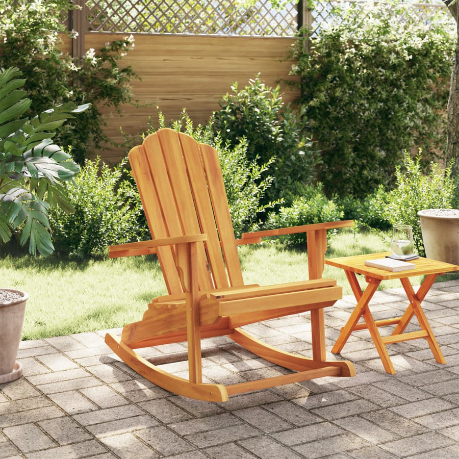 Schommelstoel Adirondack massief teakhout