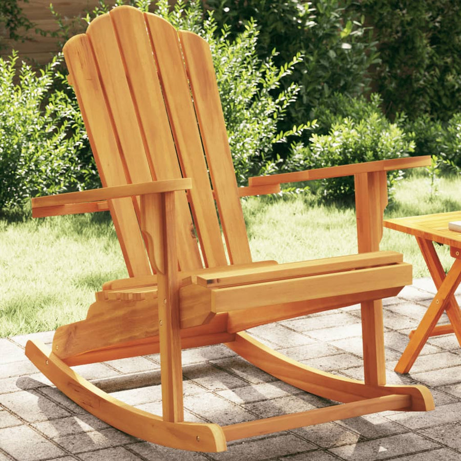 Schommelstoel Adirondack massief teakhout