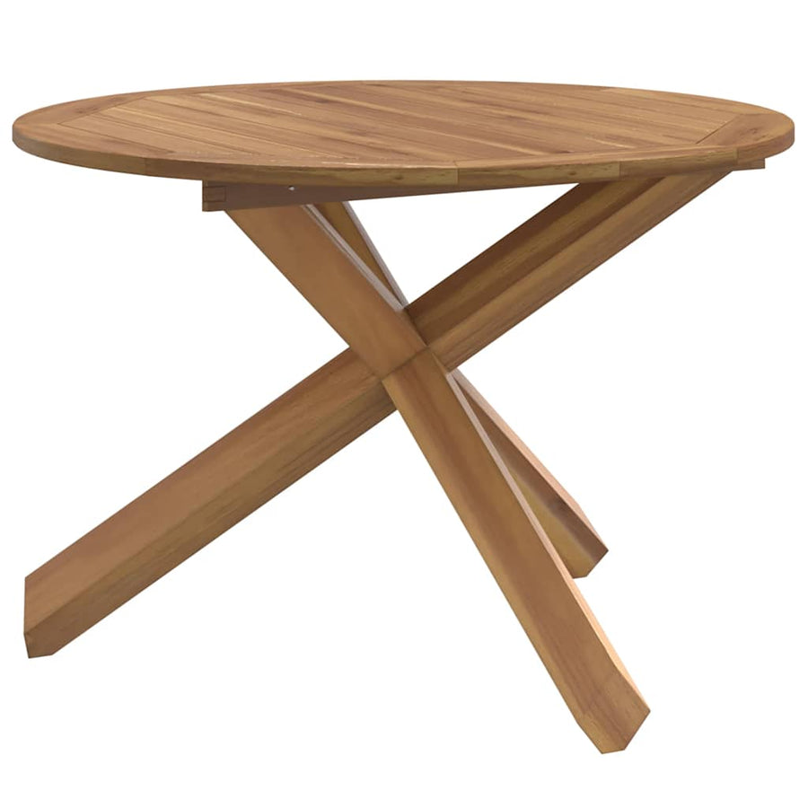 Tuintafel Ø109x74 cm massief teakhout
