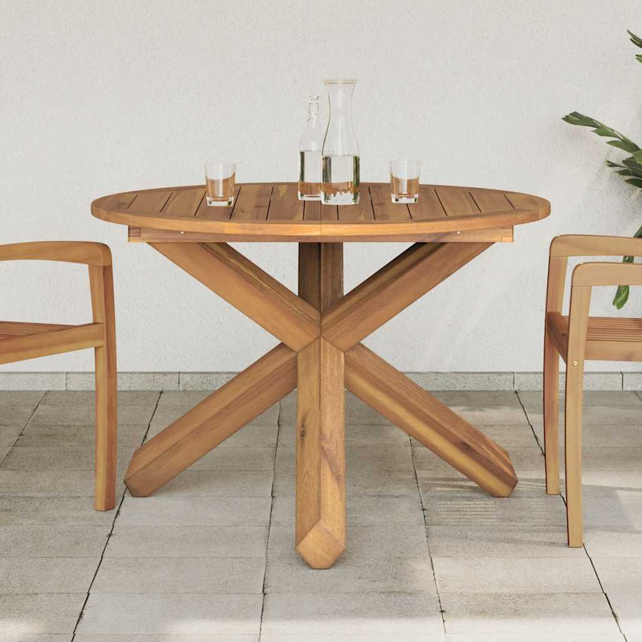 Tuintafel Ø109x74 cm massief teakhout