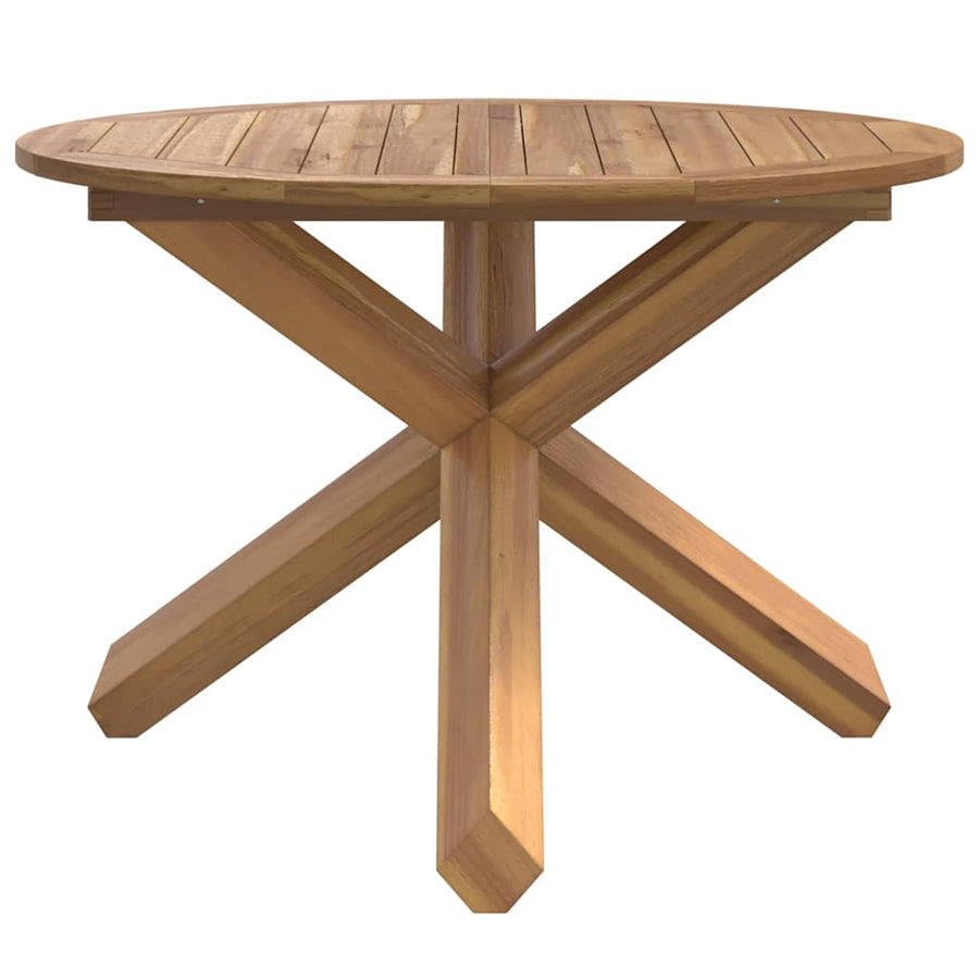 Tuintafel Ø109x74 cm massief teakhout