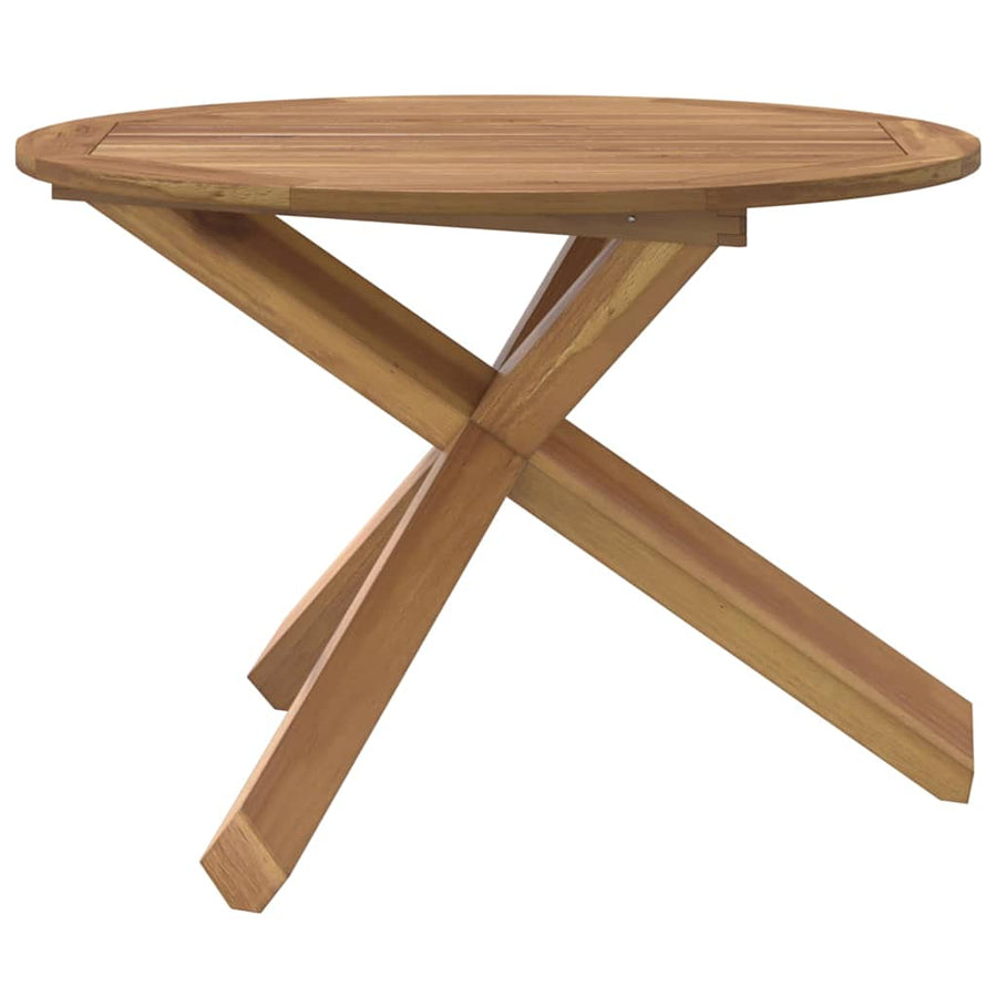 Tuintafel Ø109x74 cm massief teakhout