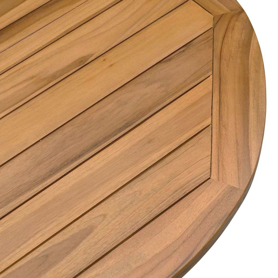 Tuintafel Ø109x74 cm massief teakhout
