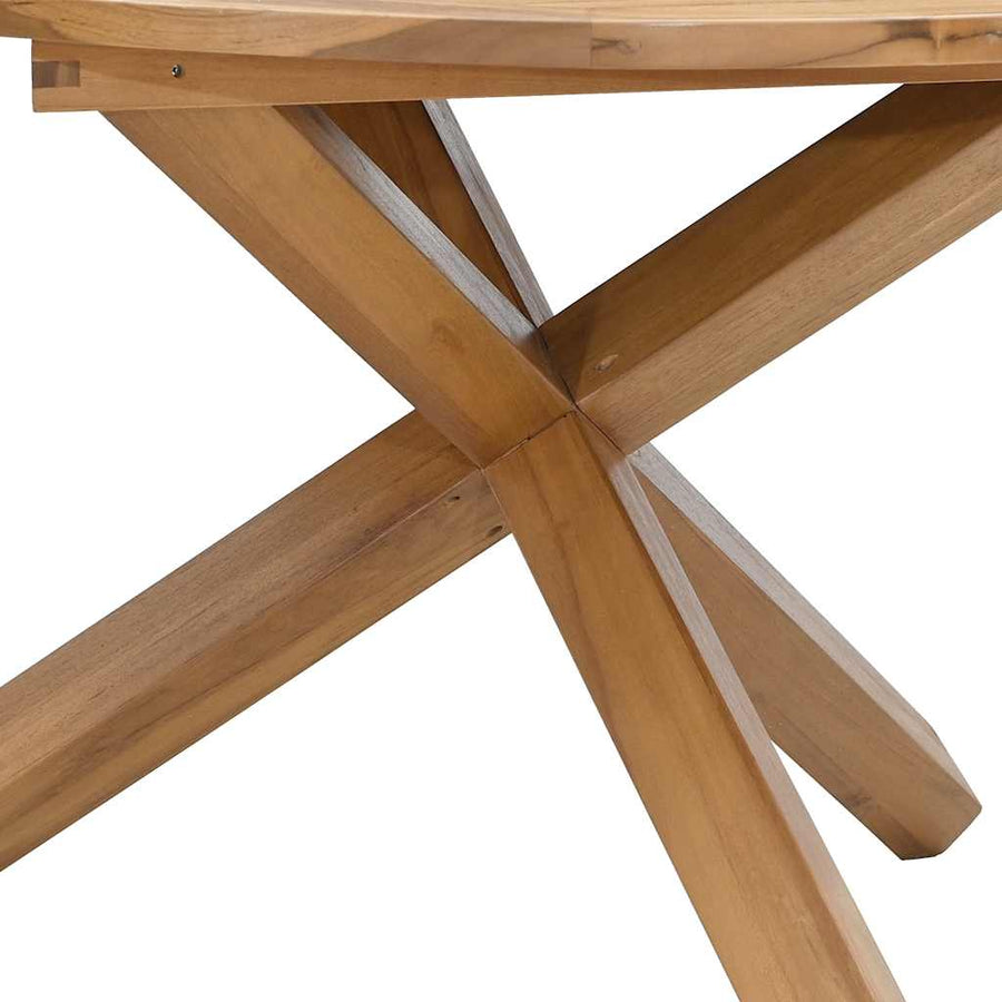 Tuintafel Ø109x74 cm massief teakhout