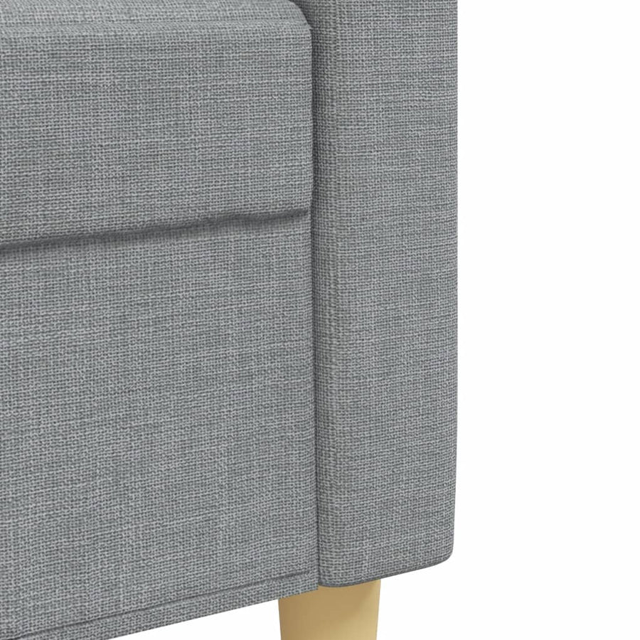 3-delige Loungeset stof lichtgrijs