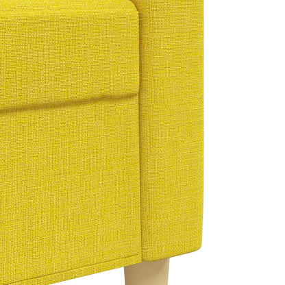 3-delige Loungeset stof lichtgeel