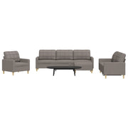 Loungeset 4-delig stof taupe