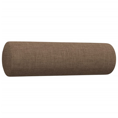 3-delige Loungeset met sierkussens stof bruin