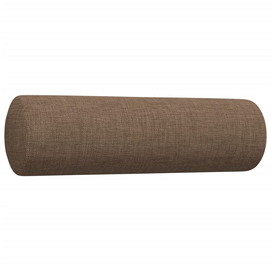 3-delige Loungeset met sierkussens stof bruin