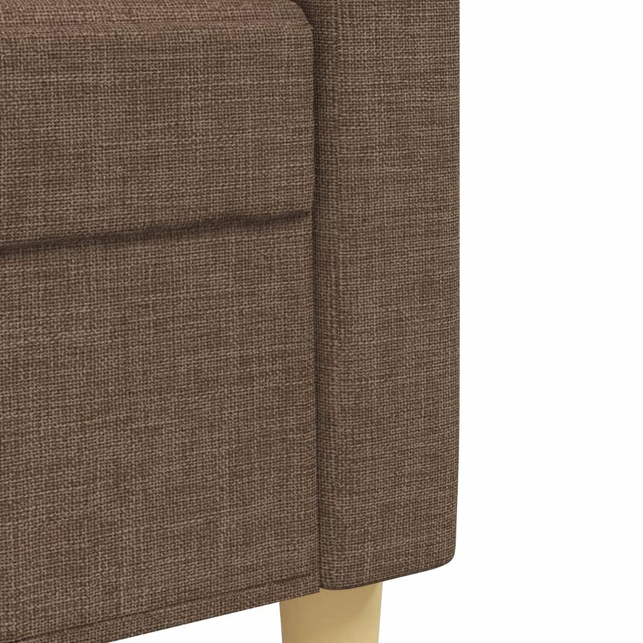 3-delige Loungeset met sierkussens stof bruin