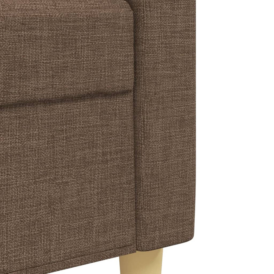 2-delige Loungeset met sierkussens stof bruin
