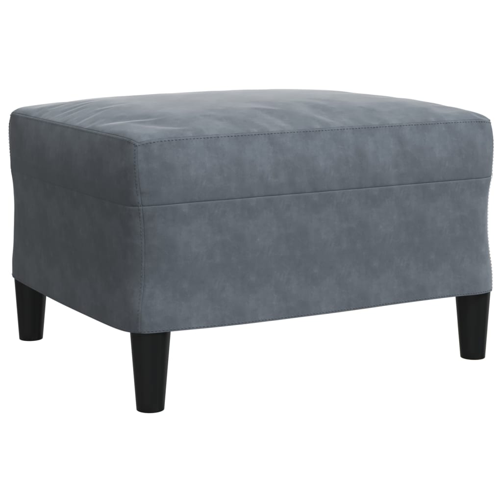 4-delige Loungeset met kussens fluweel donkergrijs