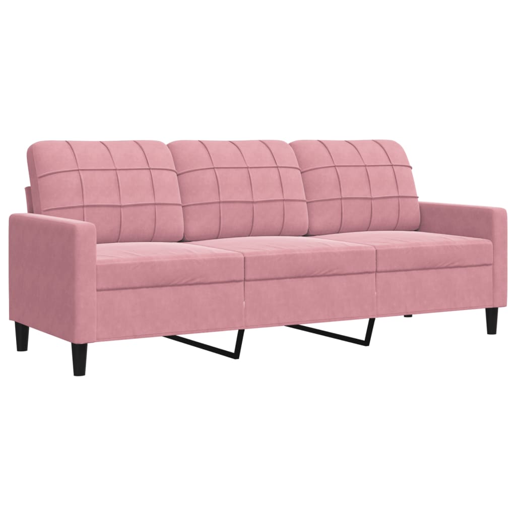 4-delige Loungeset met kussens fluweel roze