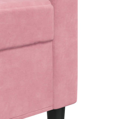 4-delige Loungeset met kussens fluweel roze