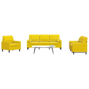 Loungeset 3-delig fluweel geel