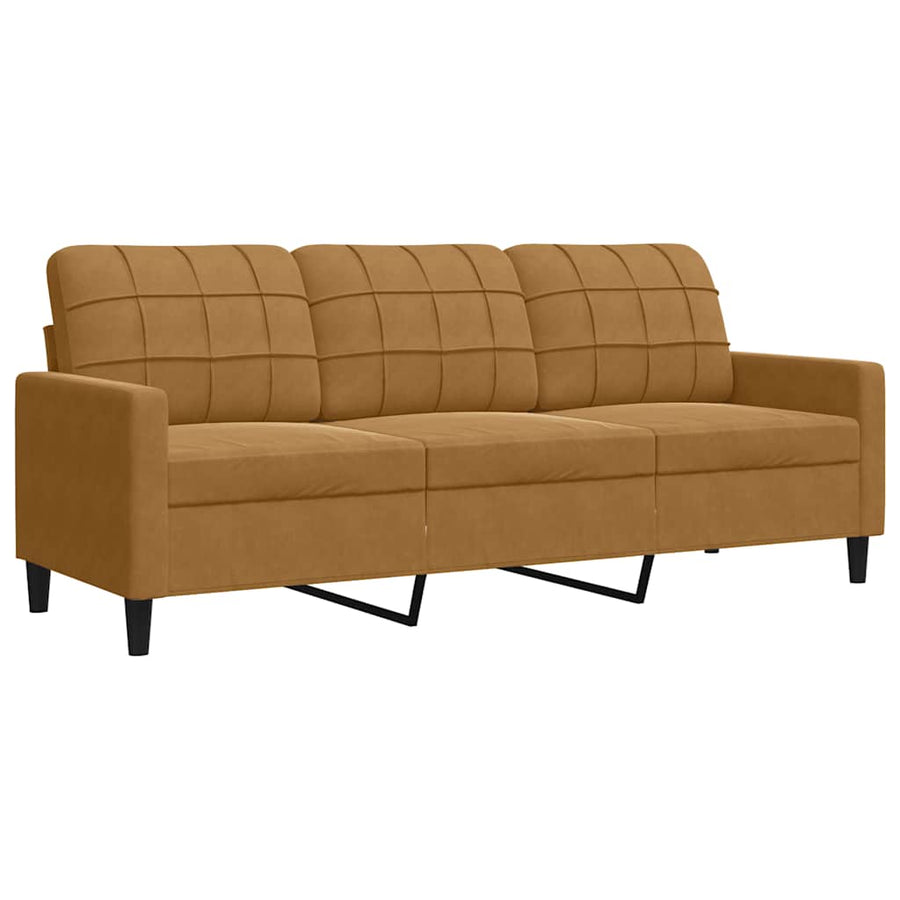 3-Delige Loungeset En Bolsters Fluweel 1