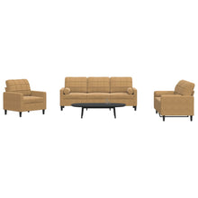 3-Delige Loungeset En Bolsters Fluweel 1