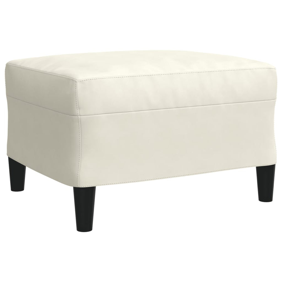 4-delige Loungeset met kussens en bolsters fluweel crèmekleurig