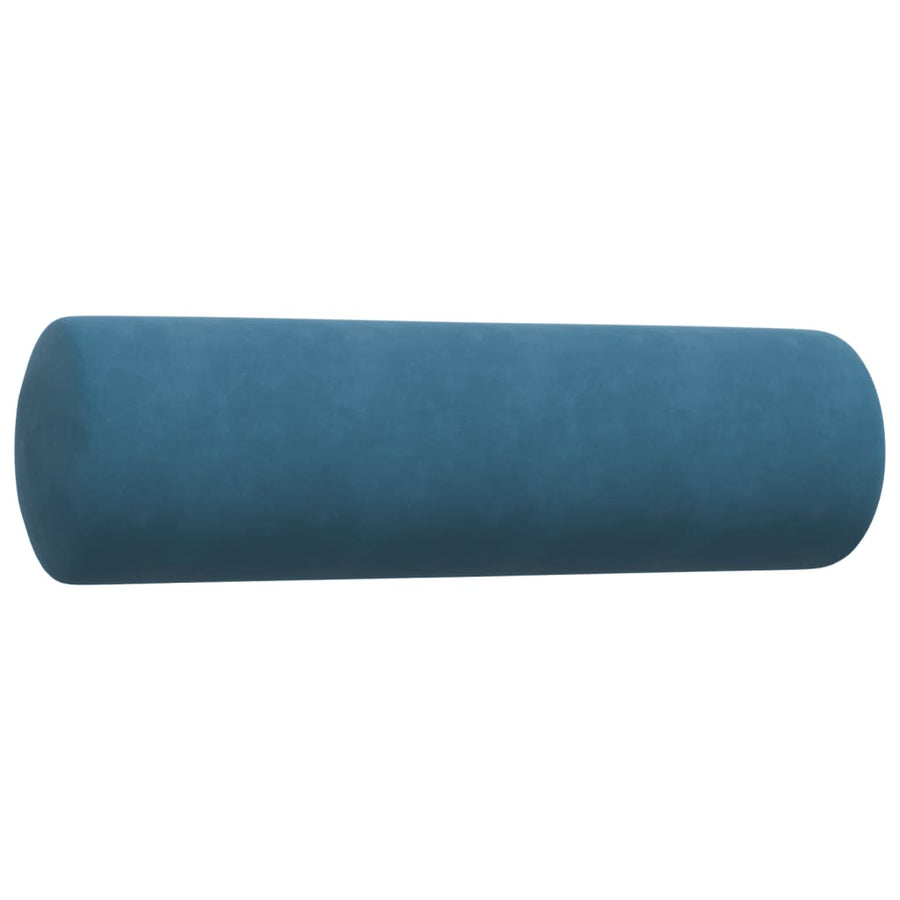 4-delige Loungeset met kussens en bolsters fluweel blauw