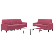 Loungeset 2-delig fluweel wijnrood