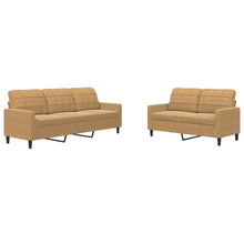 2-delige Loungeset met kussens fluweel bruin