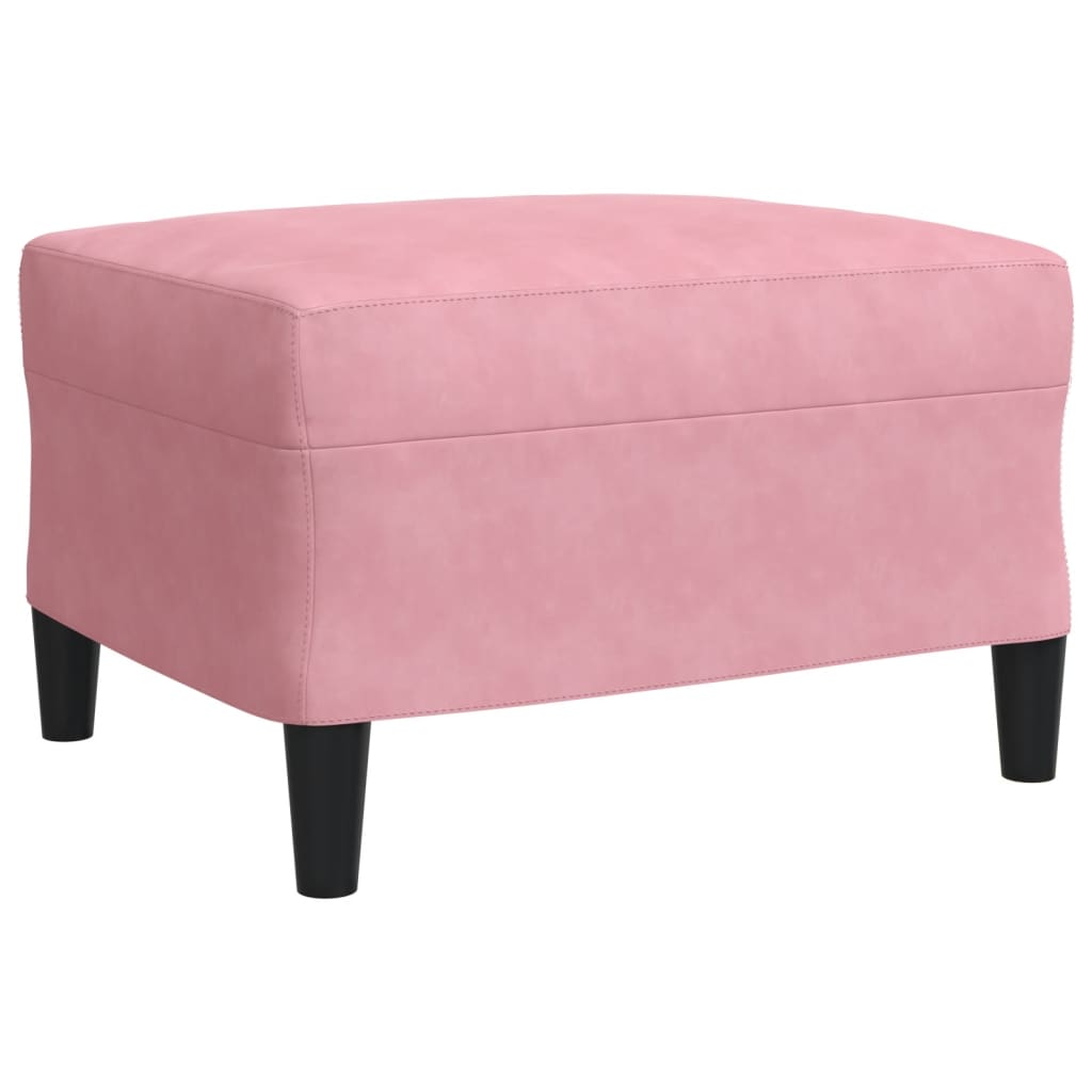 3-delige Loungeset met kussens fluweel roze