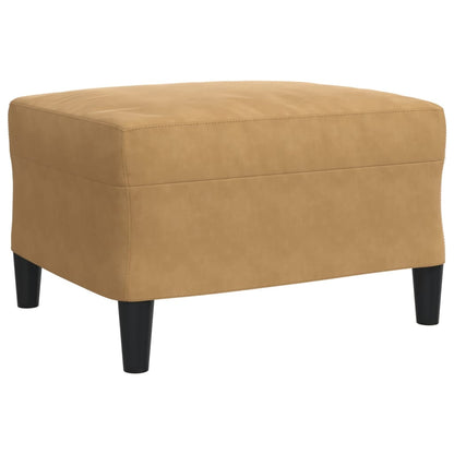 3-delige Loungeset met kussens fluweel bruin