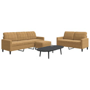 Loungeset 3-delig fluweel bruin