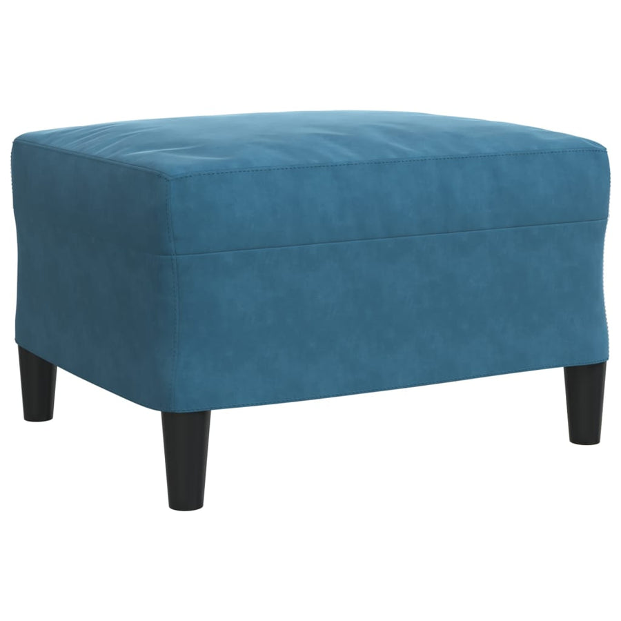 3-delige Loungeset met kussens fluweel blauw