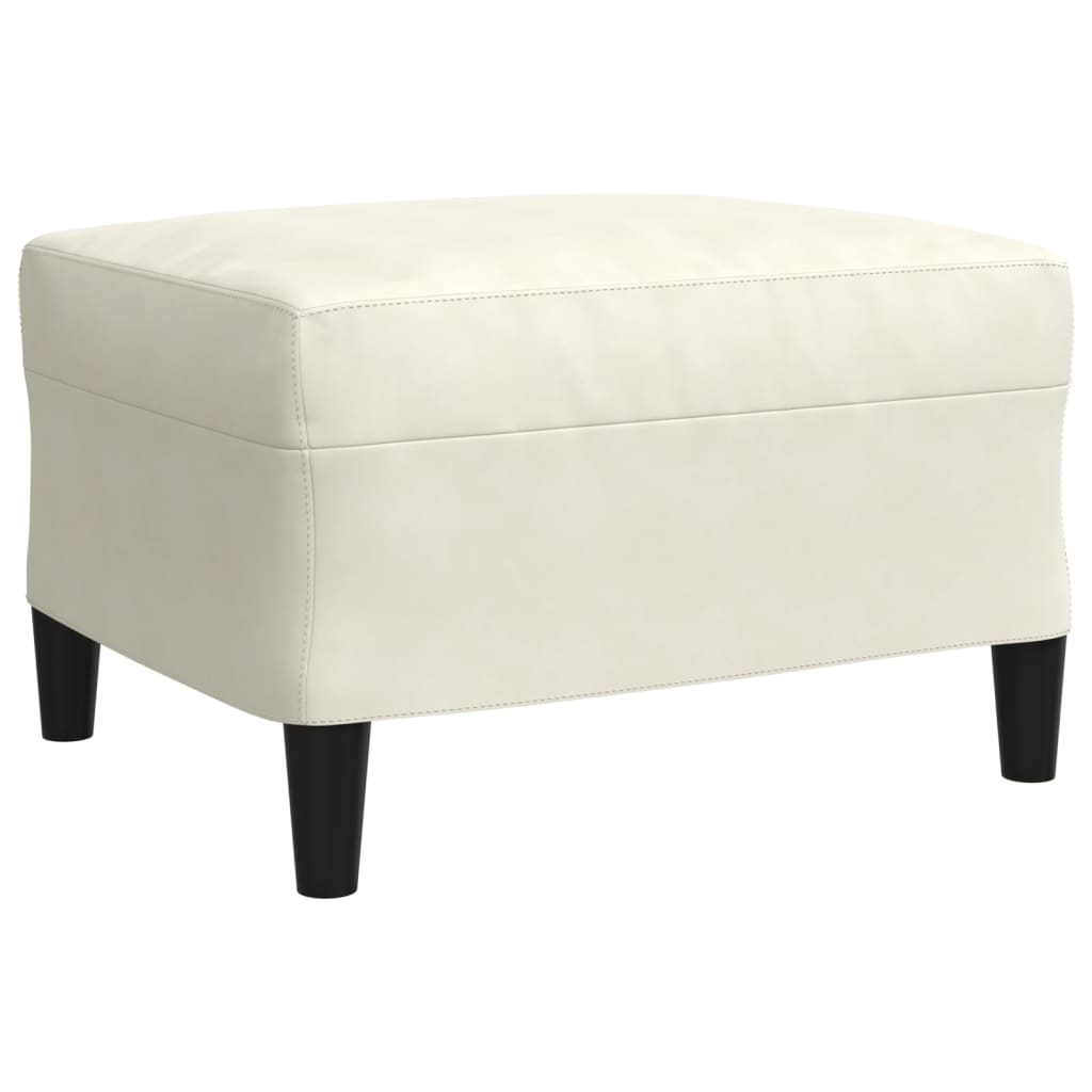 3-delige Loungeset met kussens en bolsters fluweel crèmekleurig