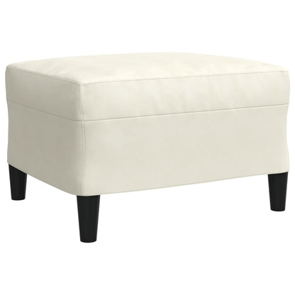 3-delige Loungeset met kussens en bolsters fluweel crèmekleurig