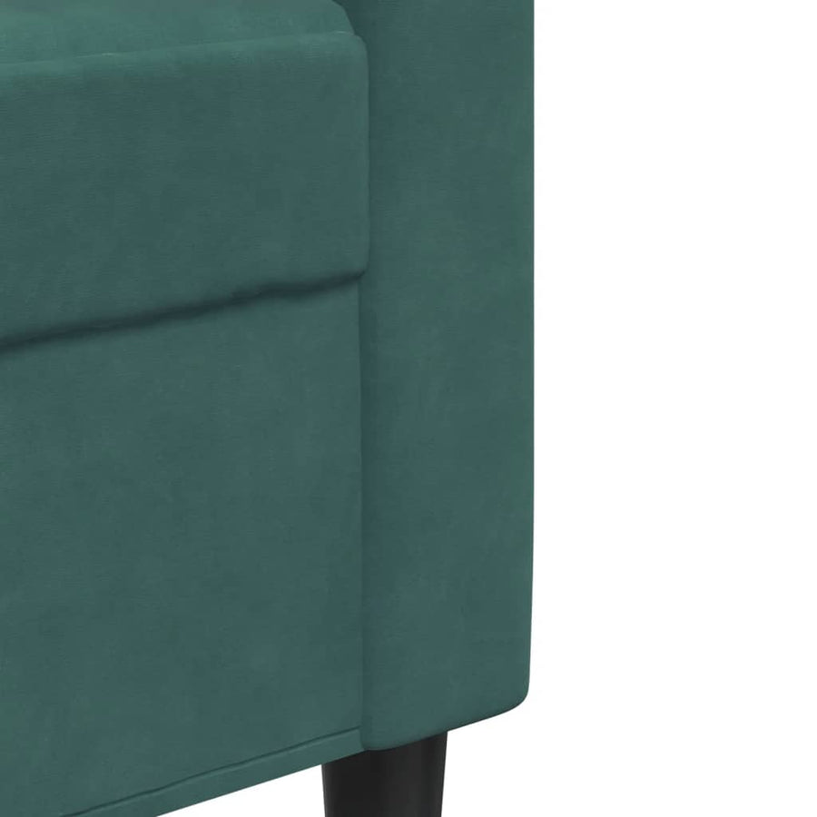 3-delige Loungeset met kussens fluweel donkergroen