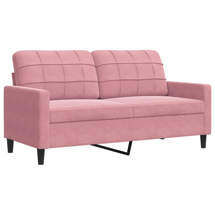 3-delige Loungeset met kussens fluweel roze