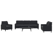 Loungeset 4-delig fluweel zwart