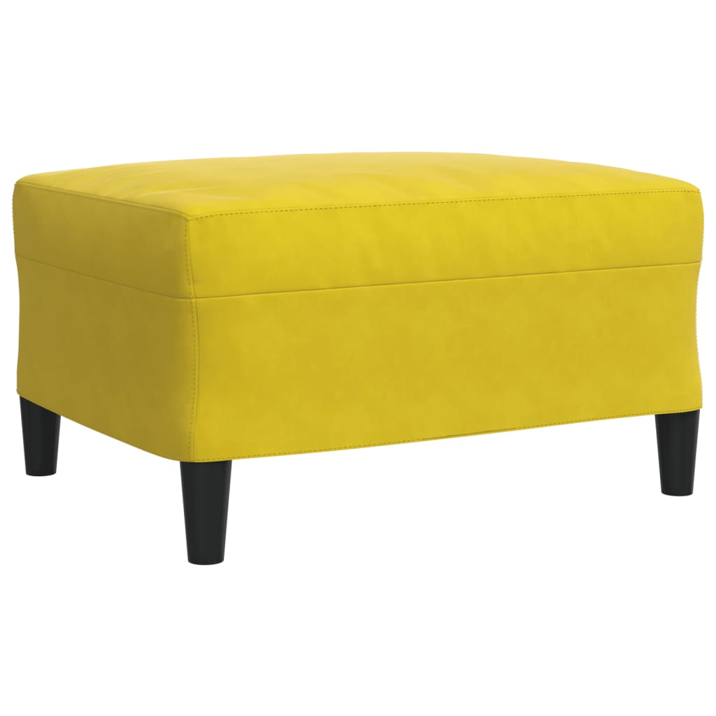 4-delige Loungeset met kussens fluweel geel