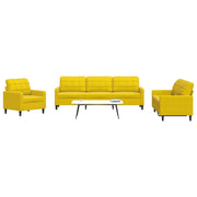 Loungeset 4-delig fluweel geel