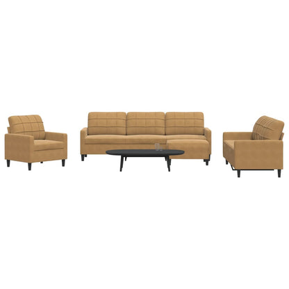 4-Delige Loungeset Met Kussens Fluweel 1