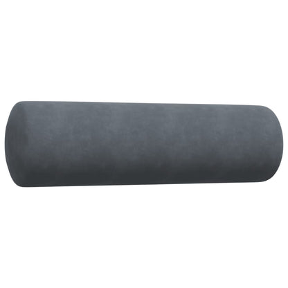 3-delige Loungeset met kussens en bolsters fluweel donkergrijs