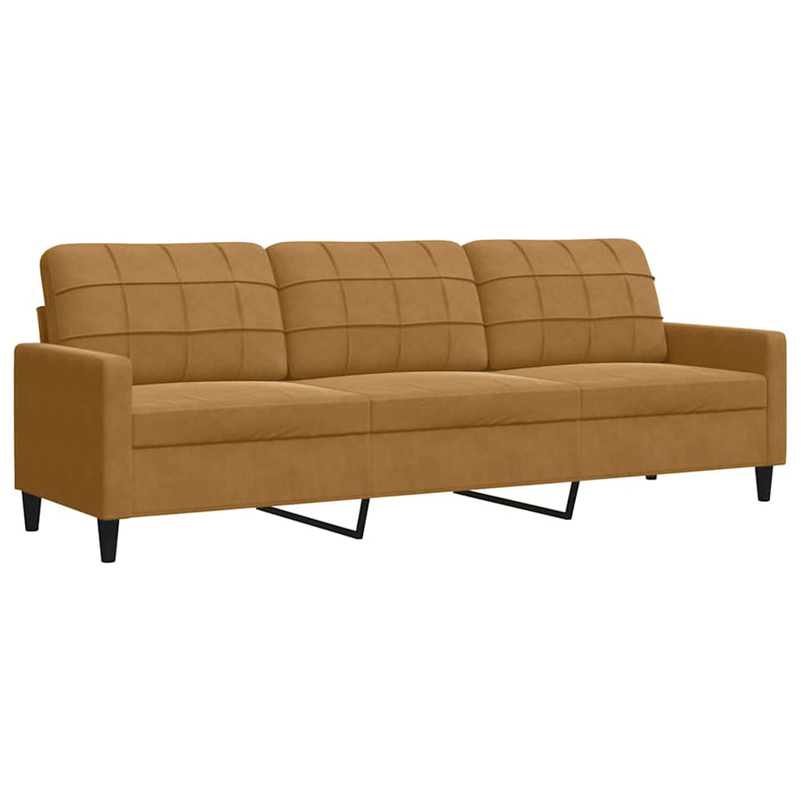 3-Delige Loungeset En Bolsters Fluweel 1