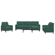 Loungeset 4-delig fluweel donkergroen