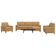 Loungeset 4-delig fluweel bruin