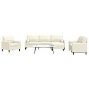 Loungeset 4-delig fluweel crèmekleurig