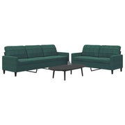 Loungeset 2-delig fluweel donkergroen