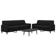 Loungeset 2-delig fluweel zwart