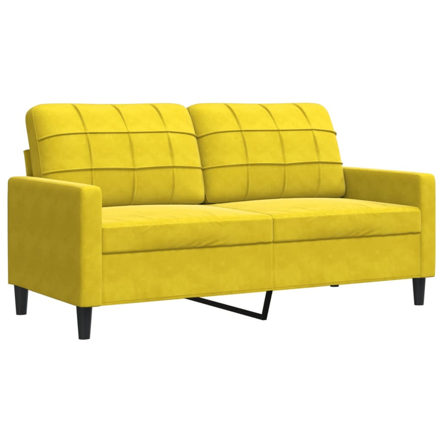 2-delige Loungeset met kussens fluweel geel