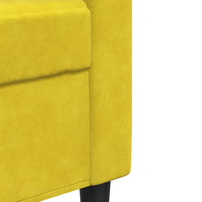 2-delige Loungeset met kussens fluweel geel